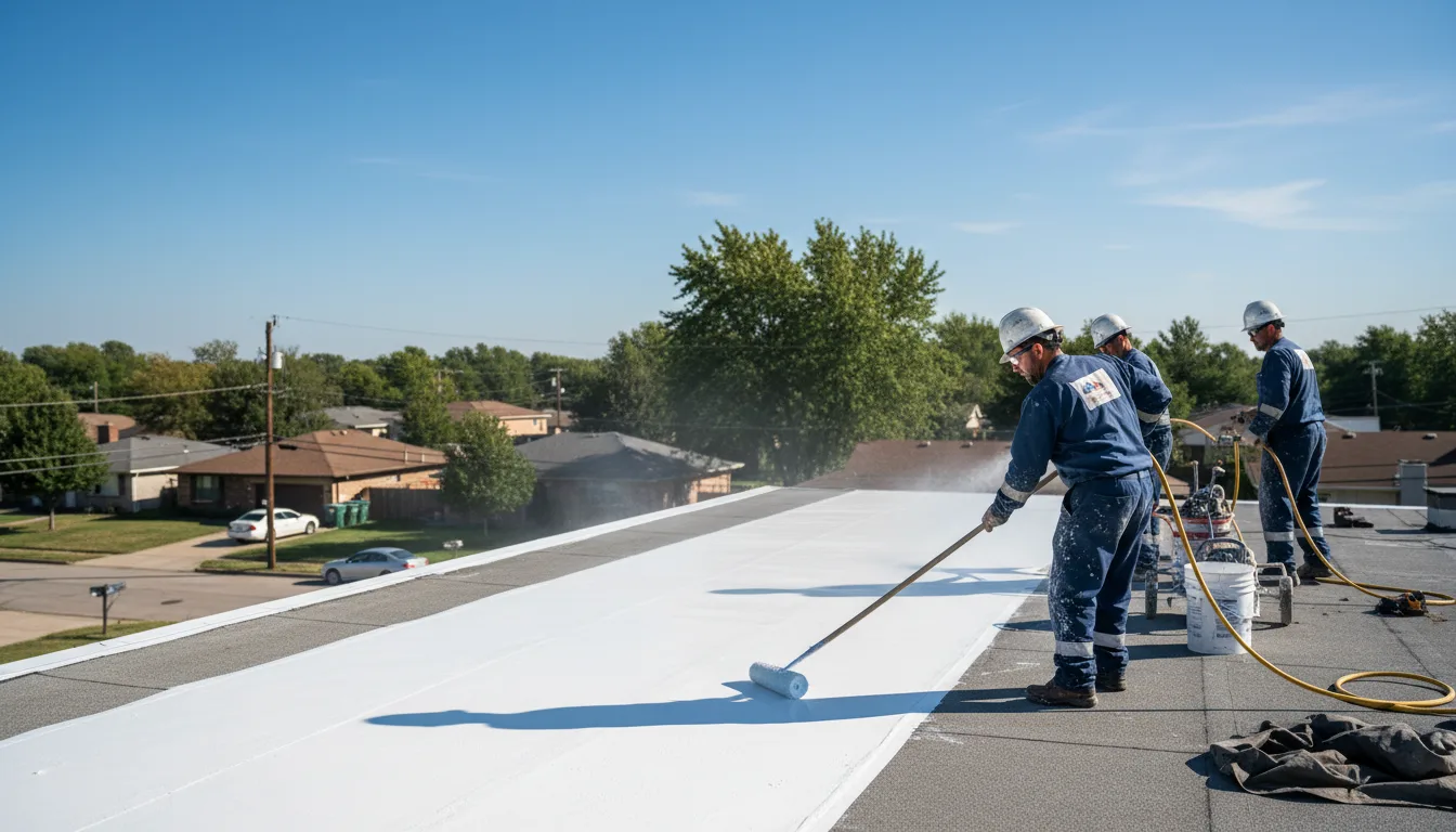 Commercial roof coating in Bedford, TX near me